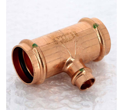 Тройник пресс медный Viega Profipress 35x15x35 мм 324865