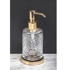 Дозатор для жидкого мыла Boheme Murano Cristal настольный золото 10228