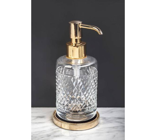 Дозатор для жидкого мыла Boheme Murano Cristal настольный золото 10228