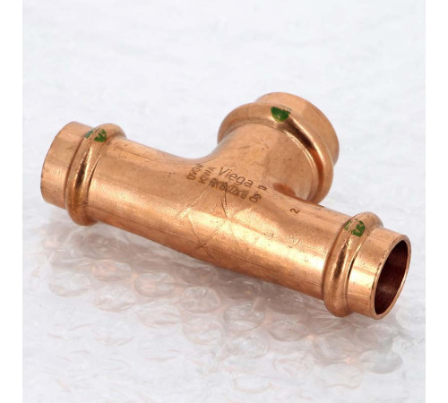 Тройник пресс медный Viega Profipress 18x22x18 мм 322694