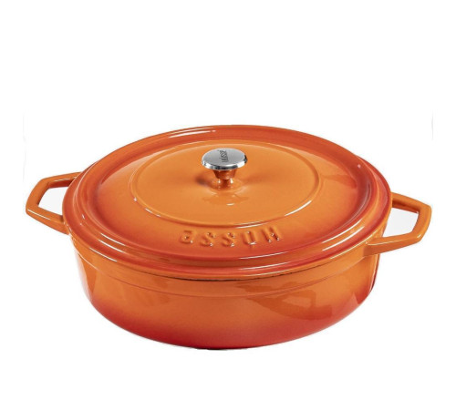 Кастрюля низкая Hascevher Y KT 28 см оранжевая A896528