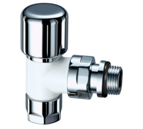 Вентиль термостатический угловой FAR TopFAR TOP LINE 1/2 M24x19 EPDM серебро-белая эмаль FL 0109 12P