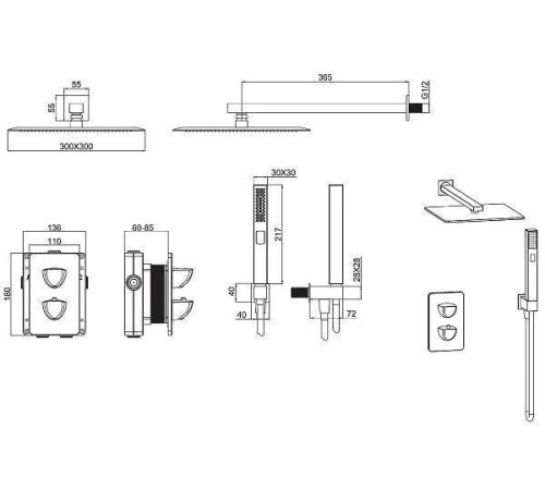 Душевой комплект Allen Brau Infinity хром 5.21016-00