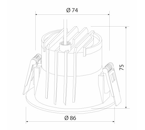 Встраиваемый точечный светильник 35131/U черный