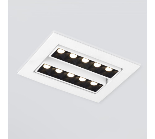 Встраиваемый точечный светодиодный светильник 9923 LED 20W 4200K белый/черный