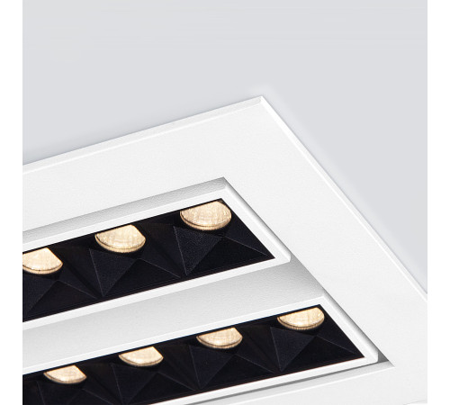 Встраиваемый точечный светодиодный светильник 9923 LED 20W 4200K белый/черный