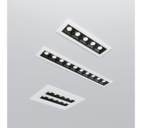 Встраиваемый точечный светодиодный светильник 9923 LED 20W 4200K белый/черный