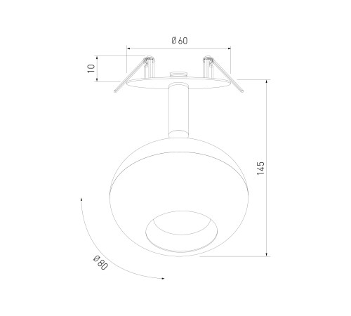 Встраиваемый точечный светодиодный светильник 9925 LED 8W 4200K белый