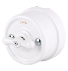 Выключатель на 4 положения двухклавишный белый ретро W5620001