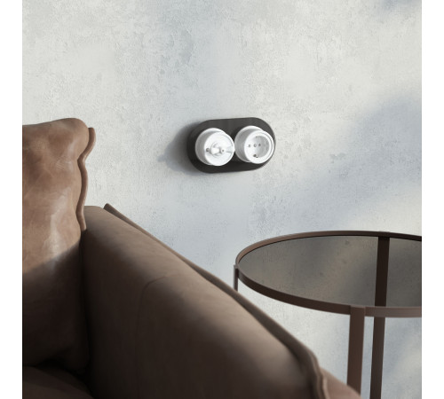 Выключатель на 4 положения двухклавишный белый ретро W5620001