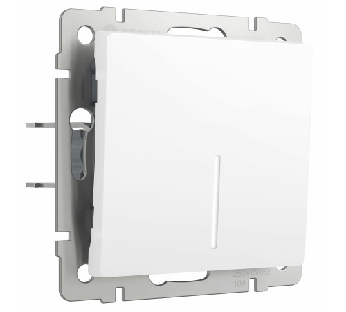 Выключатель одноклавишный с подсветкой (белый матовый) W1110161