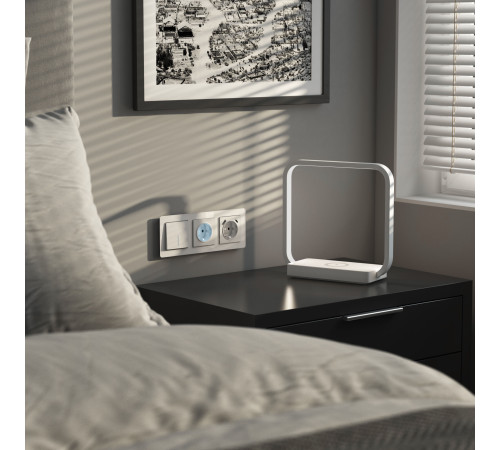 Выключатель одноклавишный с подсветкой (белый матовый) W1110161