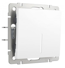Выключатель одноклавишный с подсветкой (белый матовый) W1110161