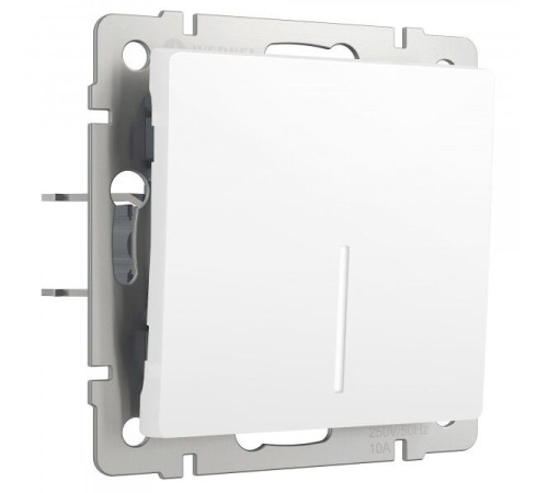 Выключатель одноклавишный с подсветкой (белый матовый) W1110161