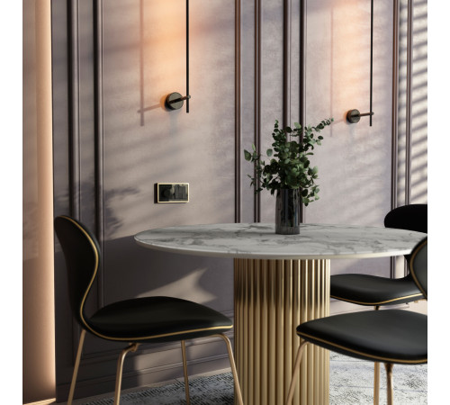 Выключатель трехклавишный (черный матовый) W1130008