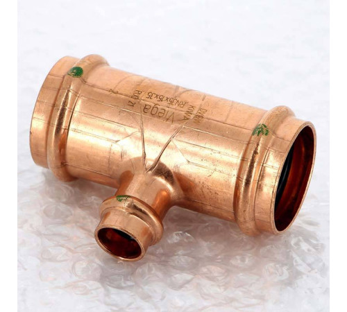 Тройник пресс медный Viega Profipress 35x15x35 мм 324865