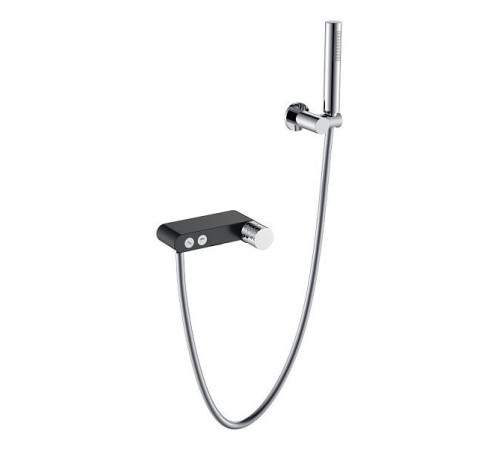 Смеситель для душа Boheme Stick черный/хром 123-BCR