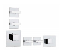 Смеситель для душа термостатический Bossini Rectangular High-Flow внешняя часть хром Z033203.030