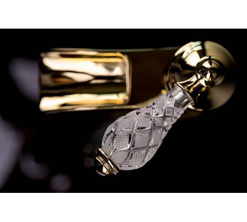 Смеситель для ванны с душевым комплектом Boheme Crystal золото 283-CRST