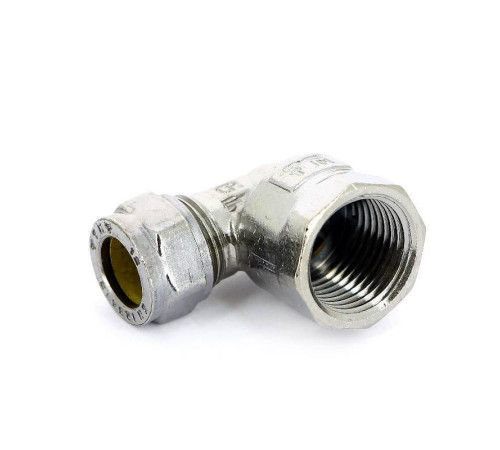 Угольник обжимной Tiemme хромированный 15х1/2 ВР 1130055