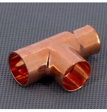 Тройник медный под пайку Viega 18х15х18 мм 102890