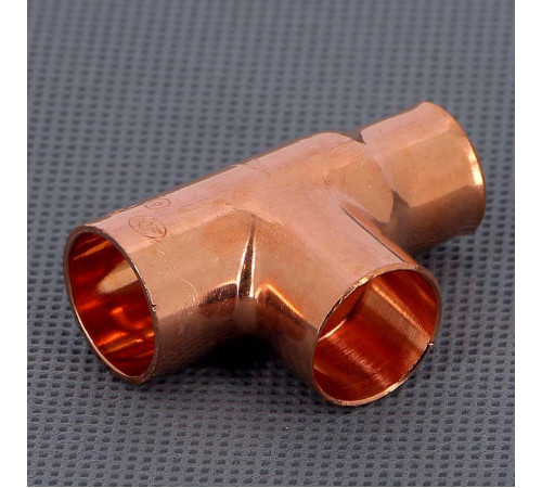 Тройник медный под пайку Viega 18х15х18 мм 102890