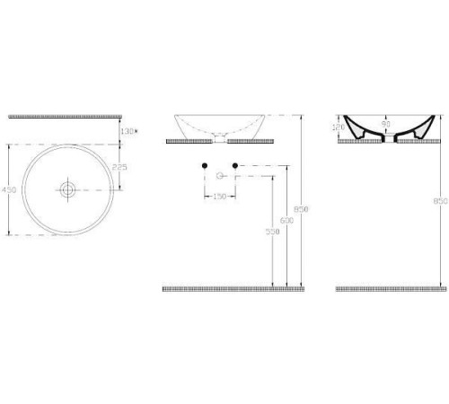 Раковина Allen Brau Fantasy 45 см белая 4.11019.20
