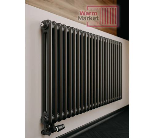 Радиатор трубчатый RIFAR TUBOG 2057 34 секции нижнее подключение антрацит матовый 2057-34-DV1