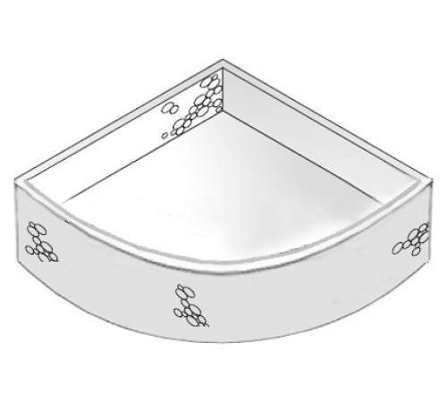 Основа для акрилового поддона Laufen 1/4 круга 90х90 см пенополистирол 2.9559.0.000.000.1