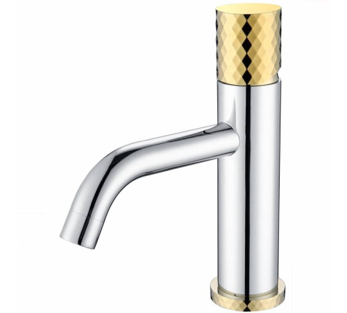 Смеситель для раковины Boheme Stick Chrome Diamond Gold 121-CRG