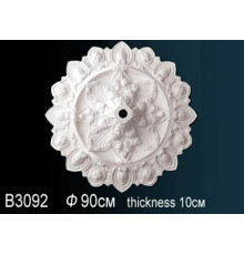 Розетка потолочная под люстру Perfect B3092 полиуретановая с орнаментом 592 мм B3092