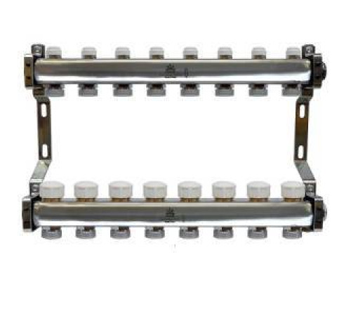 Коллекторный блок Gekon 1x3/4 EK 8 выходов с расходомерами GK 75108
