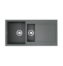 Кухонная мойка OMOIKIRI Sakaime 100-2-GR Tetogranit 100x50 см leningrad grey 4993562