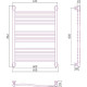 Полотенцесушитель водяной Сунержа Флюид+ 600x800 мм без покрытия 00-0222-8060