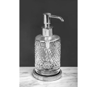 Дозатор для жидкого мыла настольный Boheme Murano Cristal хром 10227