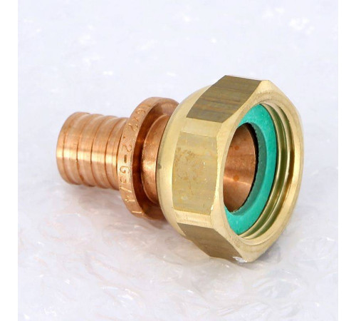 Муфта с накидной гайкой Rehau Rautitan RX 16х3/4 бронза 456336