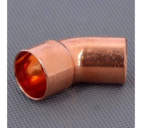 Угол медный 45 градусов однораструбный под пайку Viega 22 мм 100605