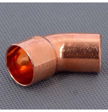 Угол медный 45 градусов однораструбный под пайку Viega 22 мм 100605