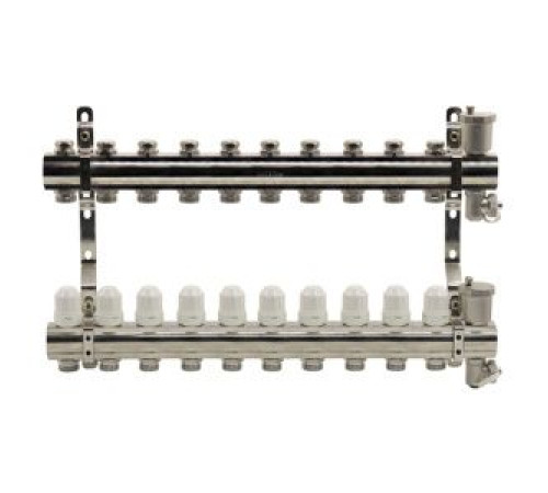 Блок коллекторный Kromwell 1 с термостатическими вставками и запорными клапанами 10 выходов 3/4 EK EU.ST6070050