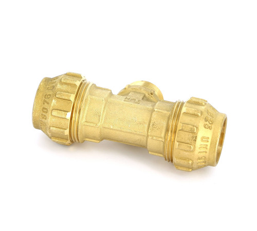 Тройник компрессионный Tiemme для труб ПНД 25х3/4 НР 3400069