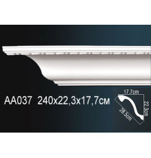 Карниз потолочный Perfect AA037 полиуретановый с рисунком AA037