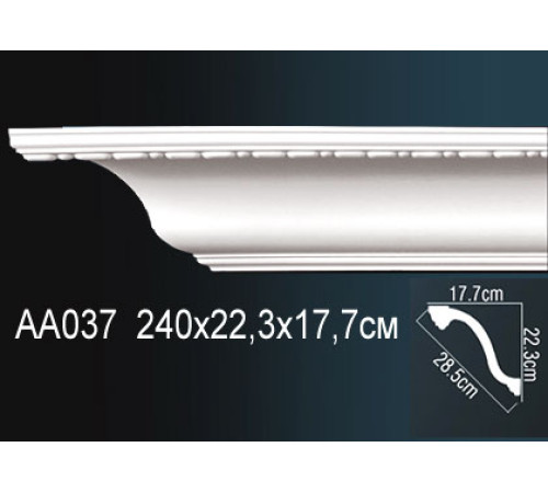 Карниз потолочный Perfect AA037 полиуретановый с рисунком AA037