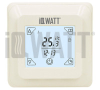Терморегулятор программируемый IQWATT IQ THERMOSTAT TS сенсорный слоновая кость 403