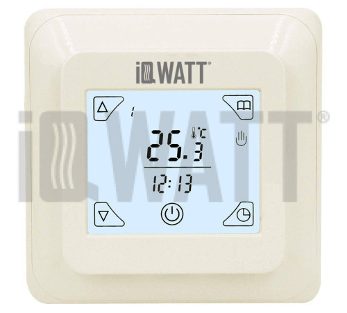 Терморегулятор программируемый IQWATT IQ THERMOSTAT TS сенсорный слоновая кость 403
