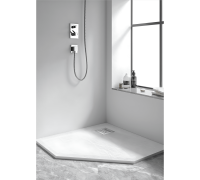 Душевой поддон трапеция RGW Stone Tray 900x900 мм белый 14155099-01-11