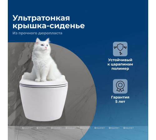 Унитаз подвесной Aquanet Smart W Tornado с сиденьем Soft Close Slim 00332172