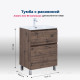 Тумба с раковиной Aquanet Алвита new 60 Flat напольная 2 ящика дуб веллингтон табак 00345676