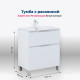 Тумба с раковиной Aquanet Алвита new 70 Flash напольная 2 ящика белый матовый 00345687