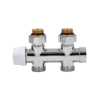 Узел нижнего подключения Primoclima Thermolink термостатический прямой 1/2 x 3/4 Хром PC710SW