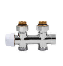 Узел нижнего подключения Primoclima Thermolink термостатический прямой 1/2 x 3/4 Хром PC710SW